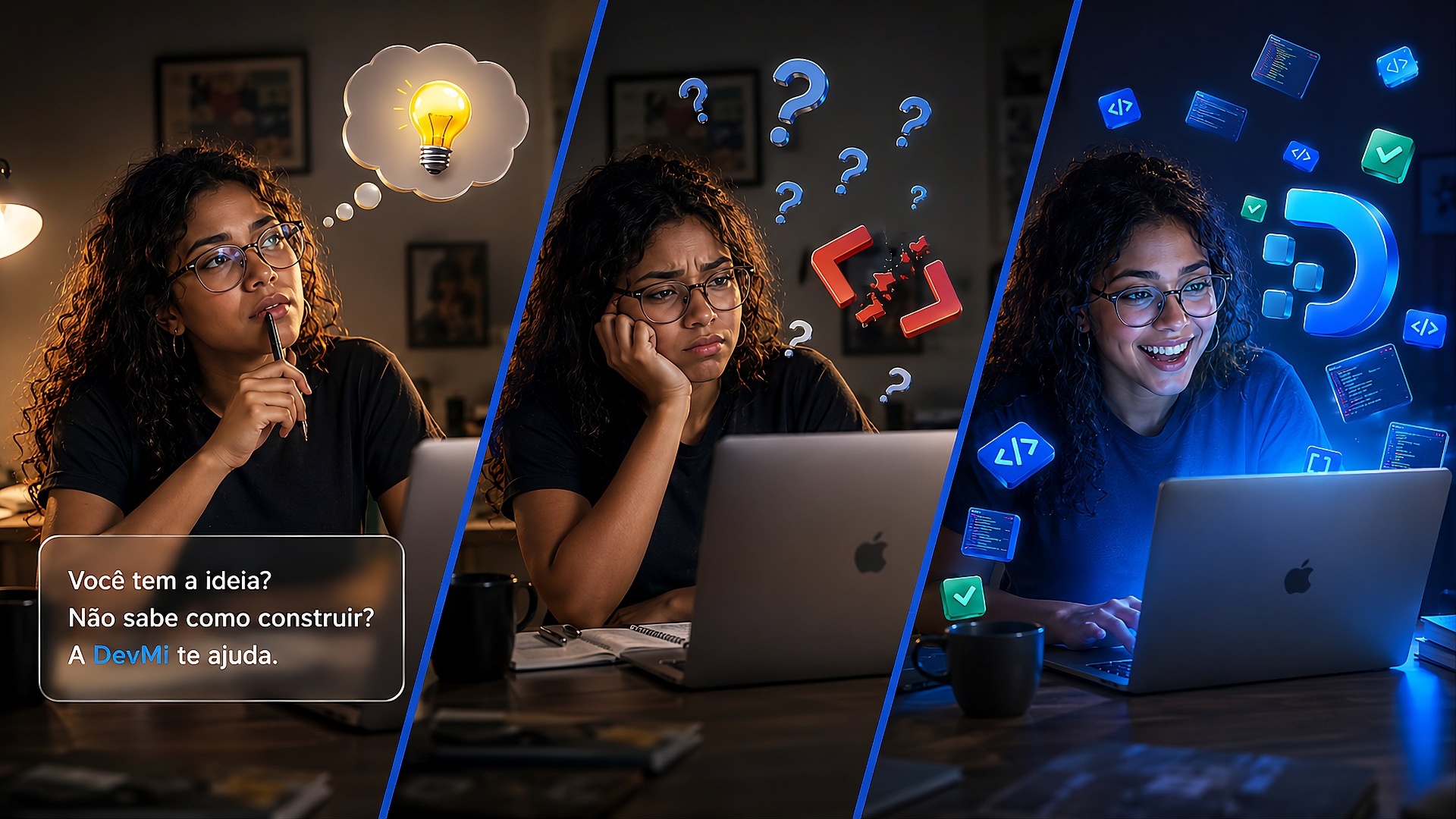 Você tem a ideia? Não sabe como construir? A DevMi te ajuda.